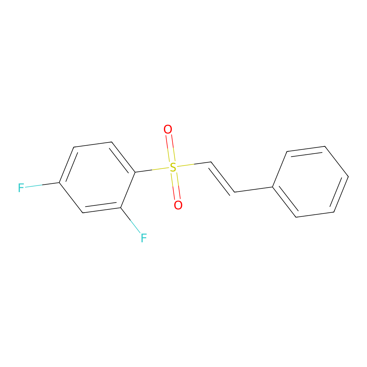 2,4-Difluoro-1-[(2-phenylethenyl)sulfonyl]benzene molecular structure, CAS 244278-73-7