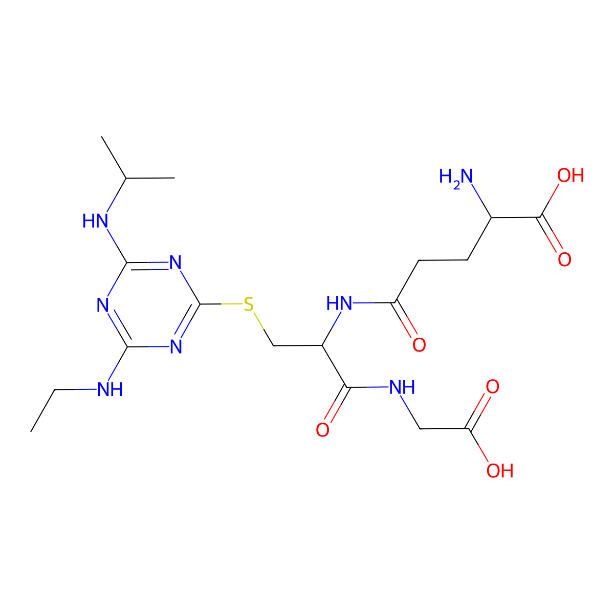 Glutathione S-atrazine molecular structure, CAS 24429-05-8