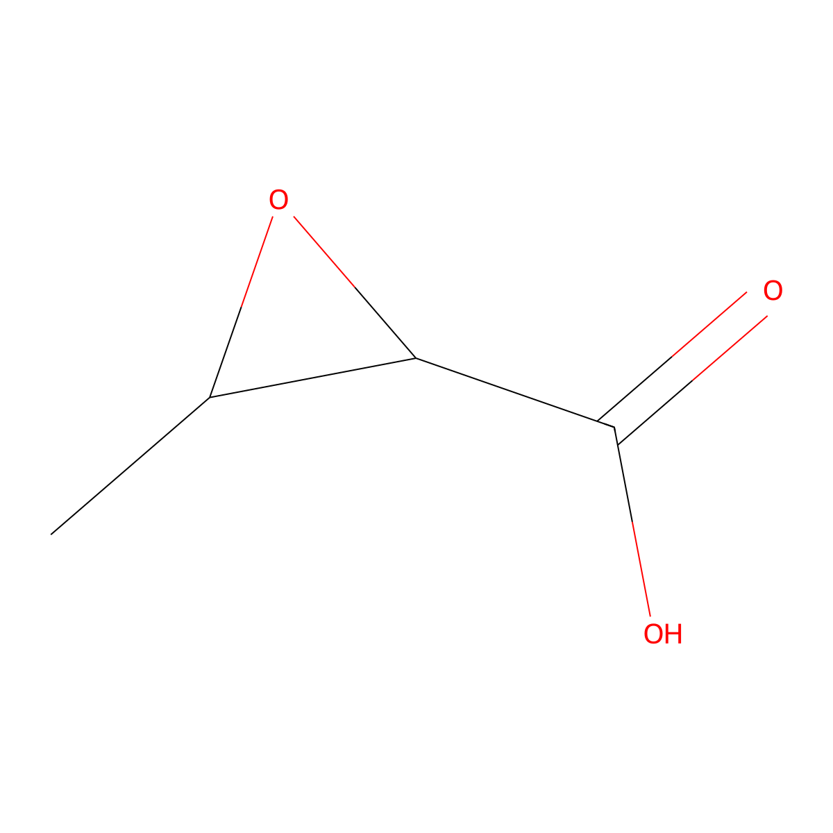 3-Methyloxirane-2-carboxylic acid molecular structure, CAS 2443-40-5