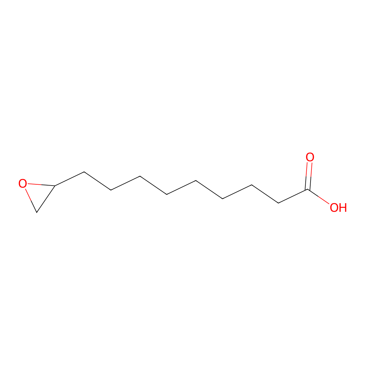 9-(Oxiran-2-yl)nonanoic acid molecular structure, CAS 2443-41-6