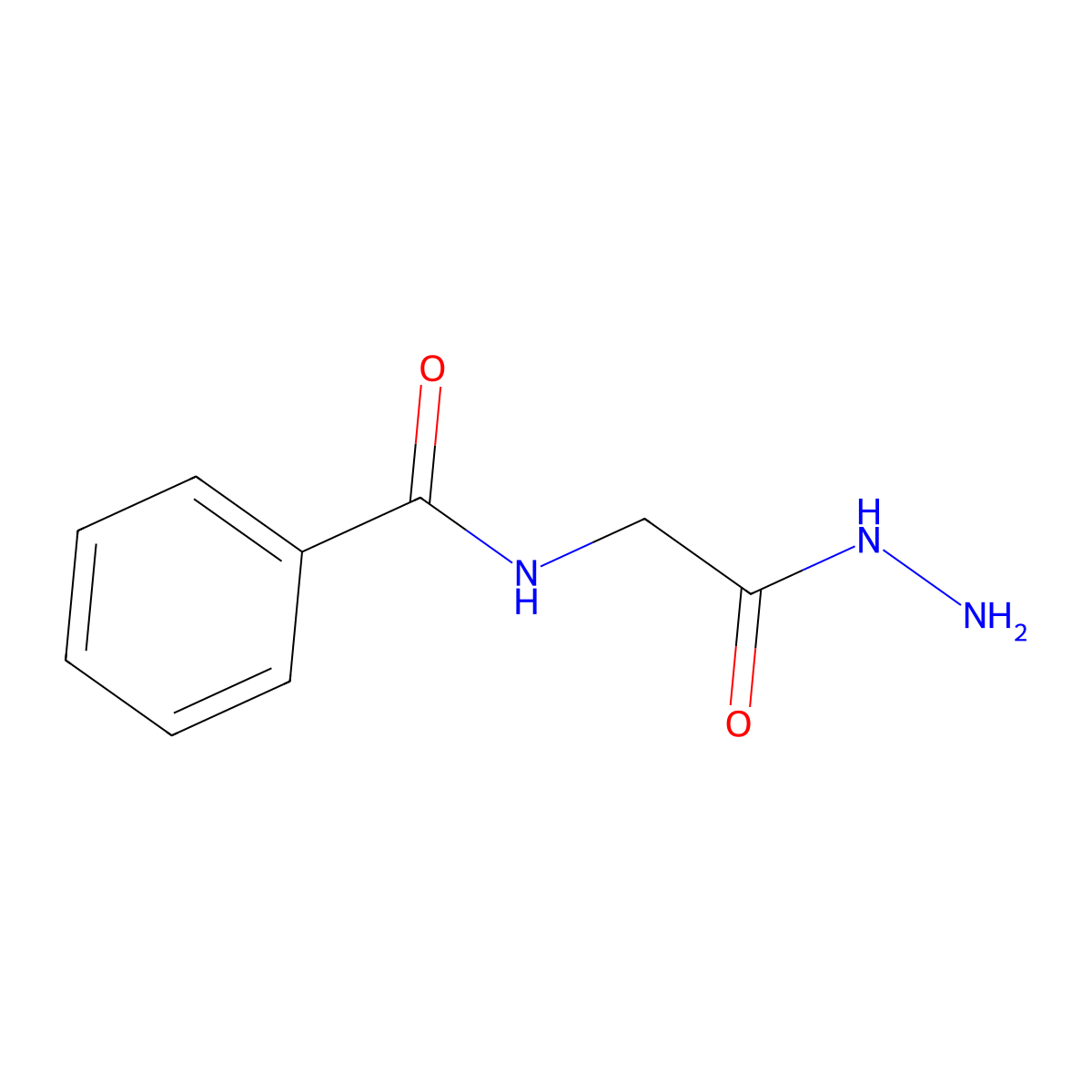 N-(2-Hydrazino-2-oxoethyl)benzamide molecular structure, CAS 2443-68-7
