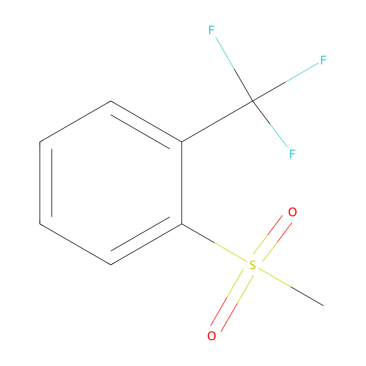 1-Methylsulfonyl-2-(trifluoromethyl)benzene molecular structure, CAS 2443-77-8