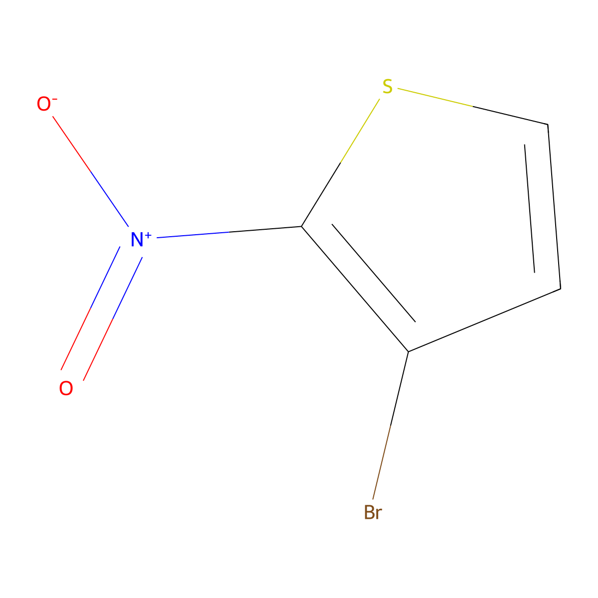 3-Bromo-2-nitrothiophene molecular structure, CAS 24430-27-1