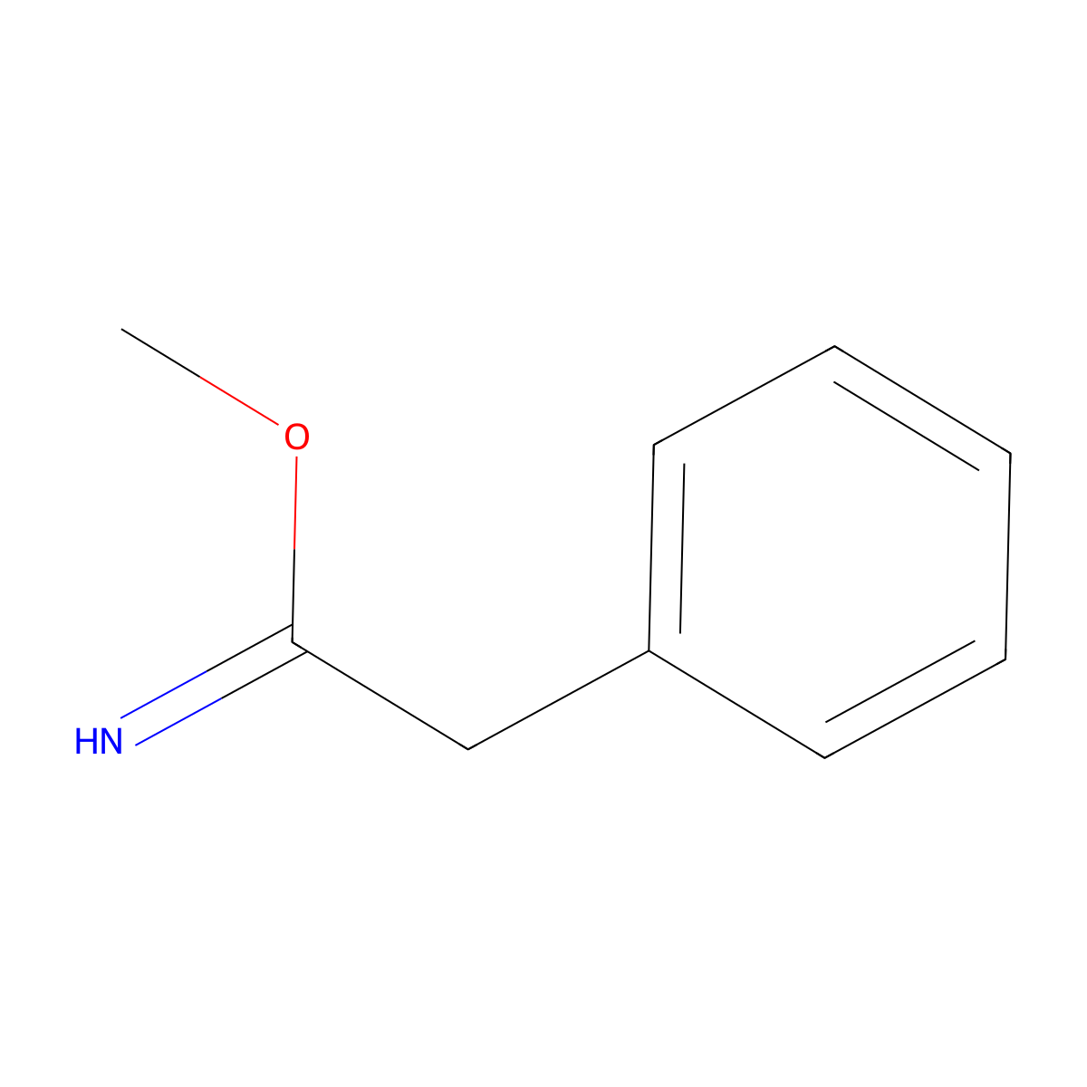 Benzeneethanimidic acid, methyl ester molecular structure, CAS 24433-82-7