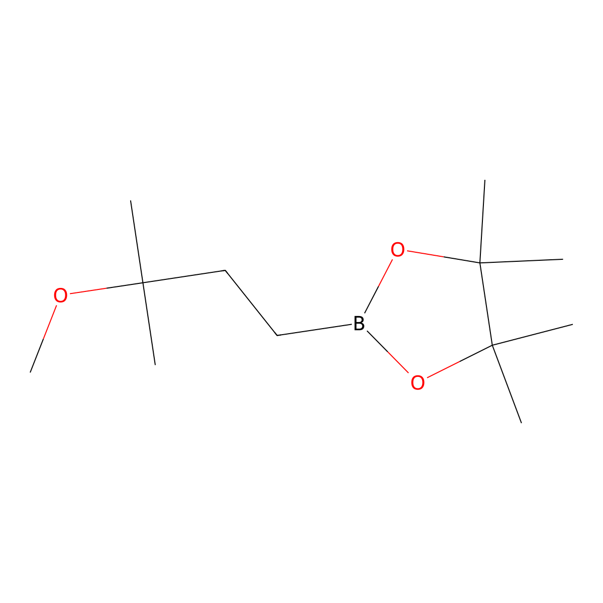 2-(3-Methoxy-3-methylbutyl)-4,4,5,5-tetramethyl-1,3,2-dioxaborolane molecular structure, CAS 2443375-30-0