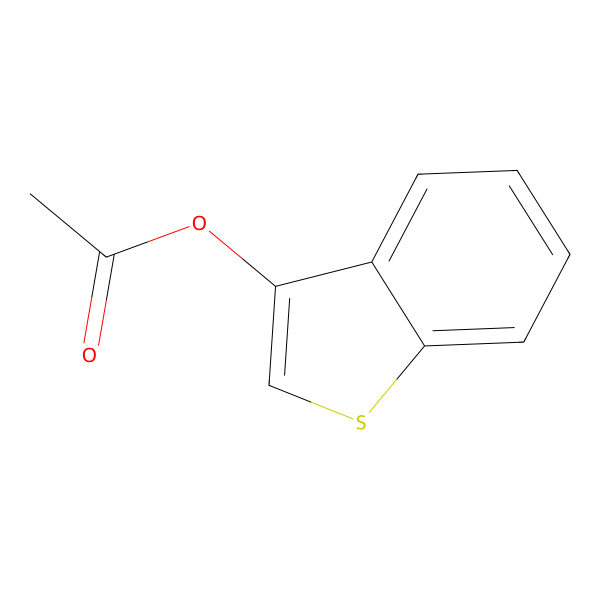 Benzo[b]thiophen-3-yl acetate molecular structure, CAS 24434-82-0