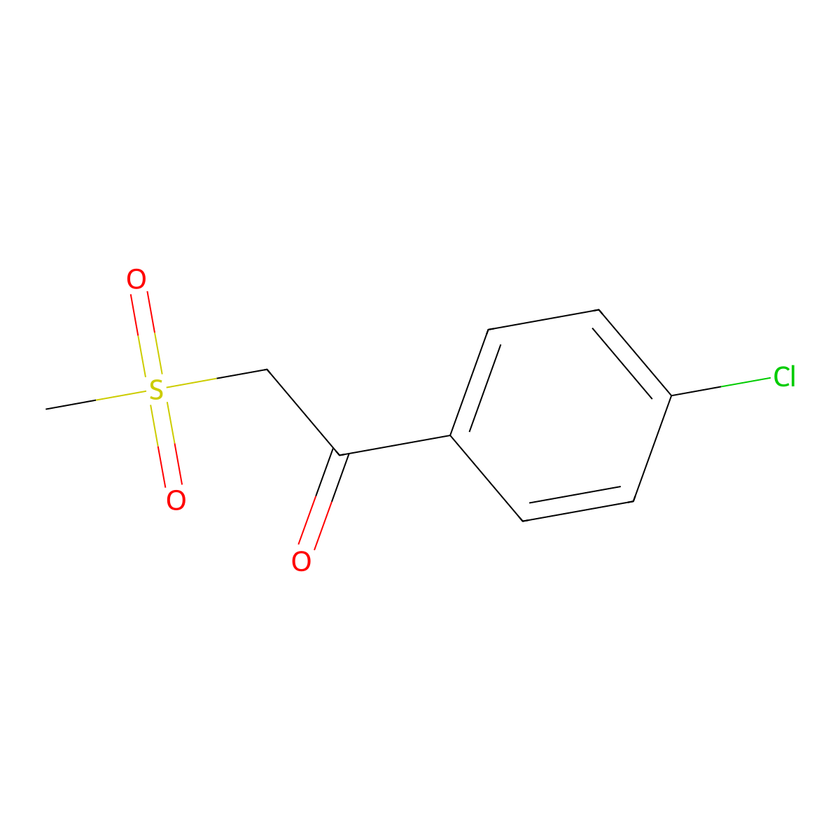 1-(4-Chlorophenyl)-2-(methylsulfonyl)ethanone molecular structure, CAS 24437-48-7