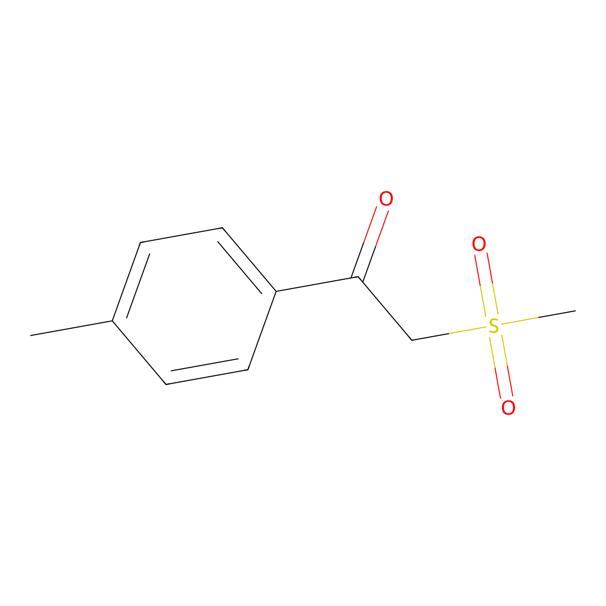 1-(4-Methylphenyl)-2-(methylsulfonyl)ethanone molecular structure, CAS 24437-49-8
