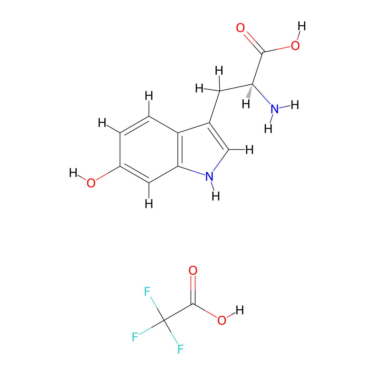 6-Hydroxy-L-tryptophan (TFA) molecular structure, CAS 2443716-15-0