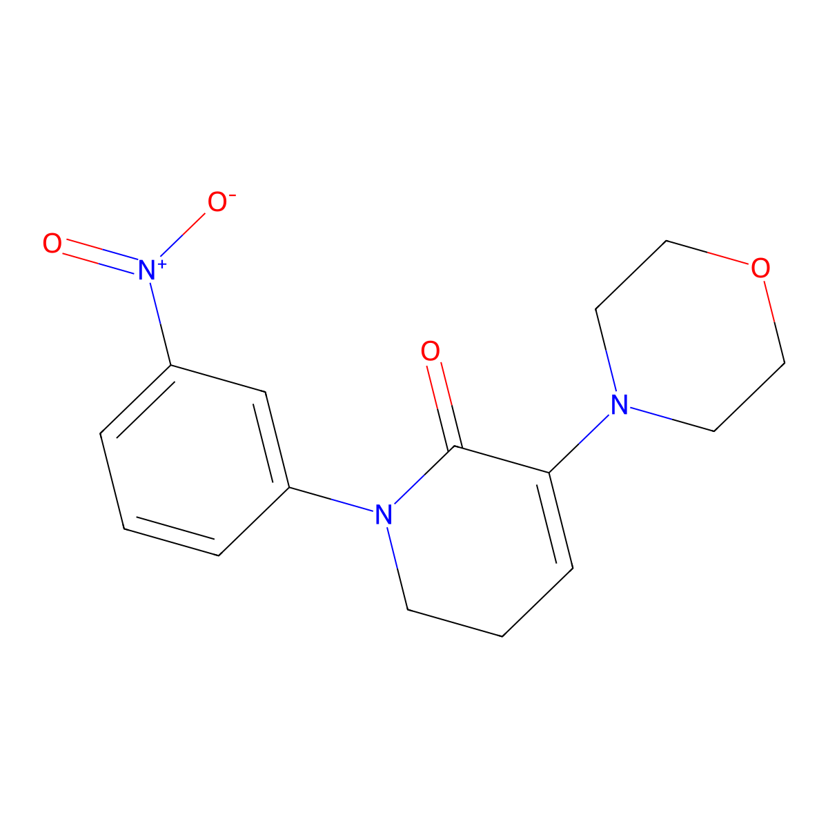 3-morpholino-1-(3-nitrophenyl)-5,6-dihydropyridin-2(1H)-one molecular structure, CAS 2443747-50-8