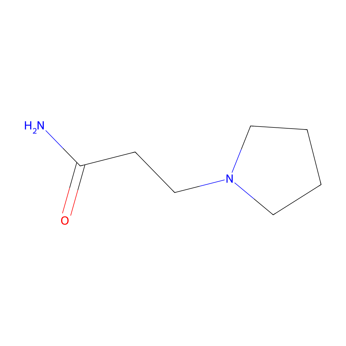3-(Pyrrolidin-1-yl)propanamide molecular structure, CAS 24438-88-8