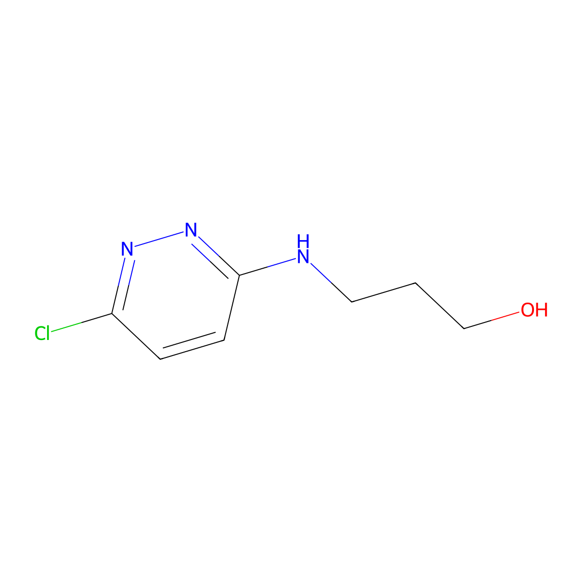 3-((6-Chloropyridazin-3-yl)amino)propan-1-ol molecular structure, CAS 24439-01-8
