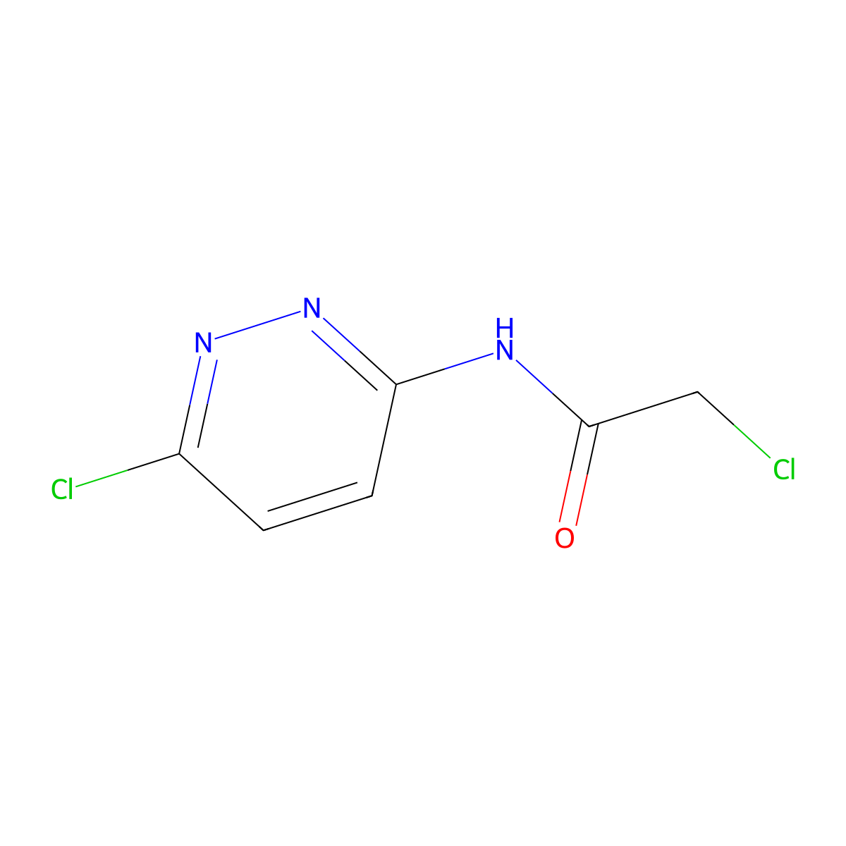 2-Chloro-N-(6-chloropyridazin-3-yl)acetamide molecular structure, CAS 24439-06-3