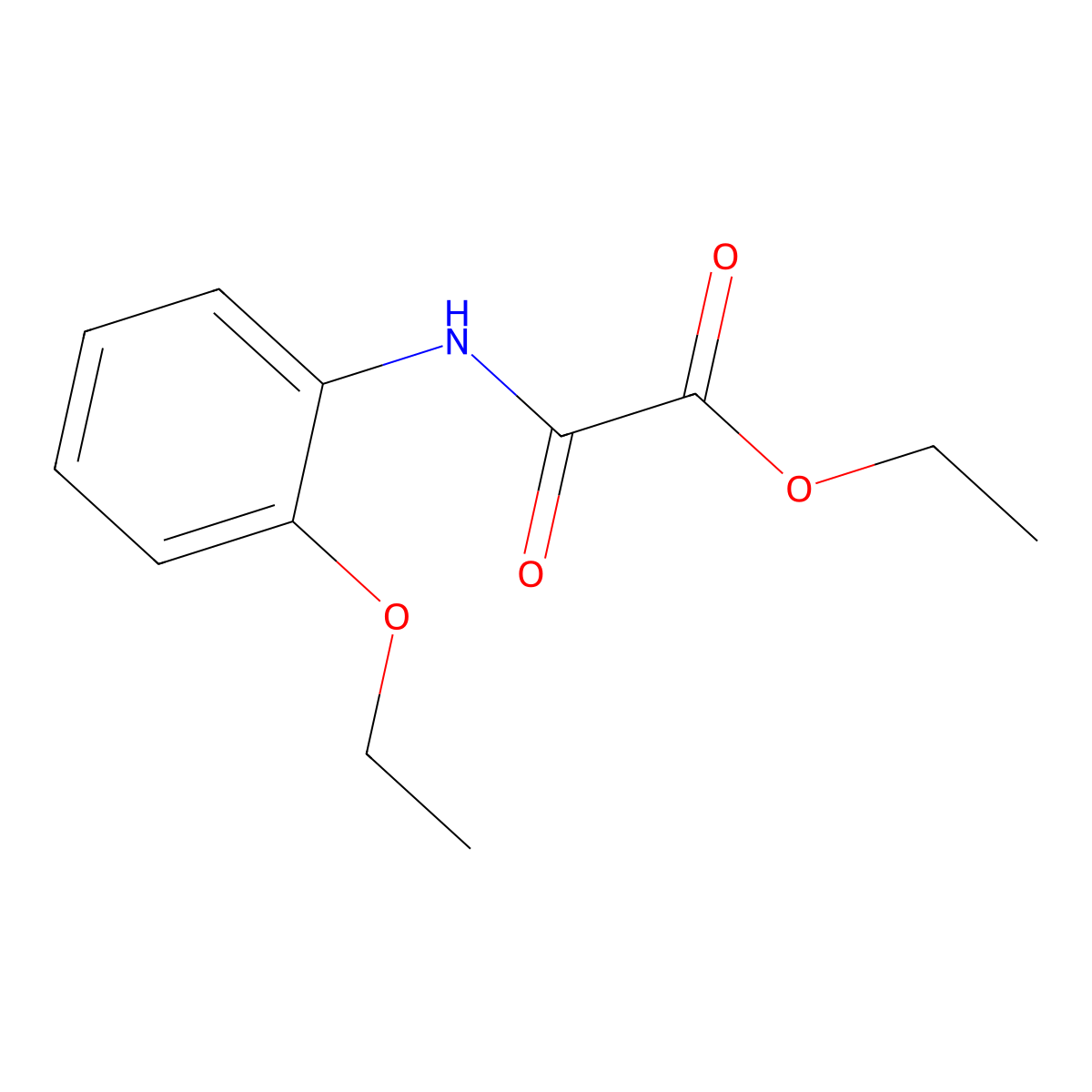 Ethyl 2-((2-ethoxyphenyl)amino)-2-oxoacetate molecular structure, CAS 24439-50-7