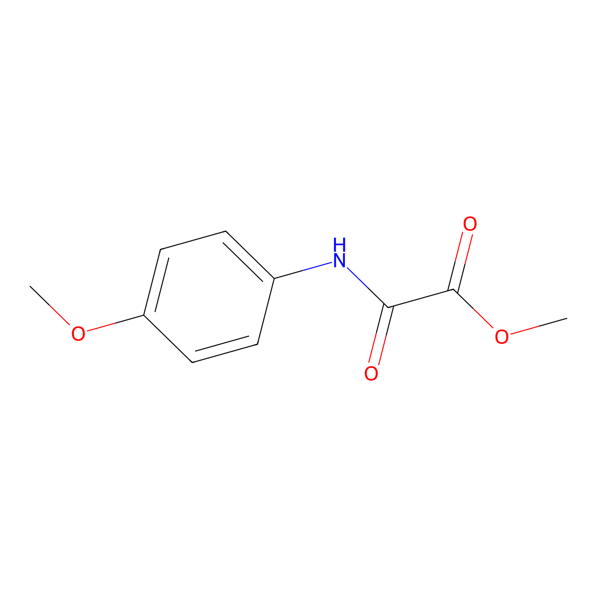 Methyl 2-((4-methoxyphenyl)amino)-2-oxoacetate molecular structure, CAS 24439-54-1