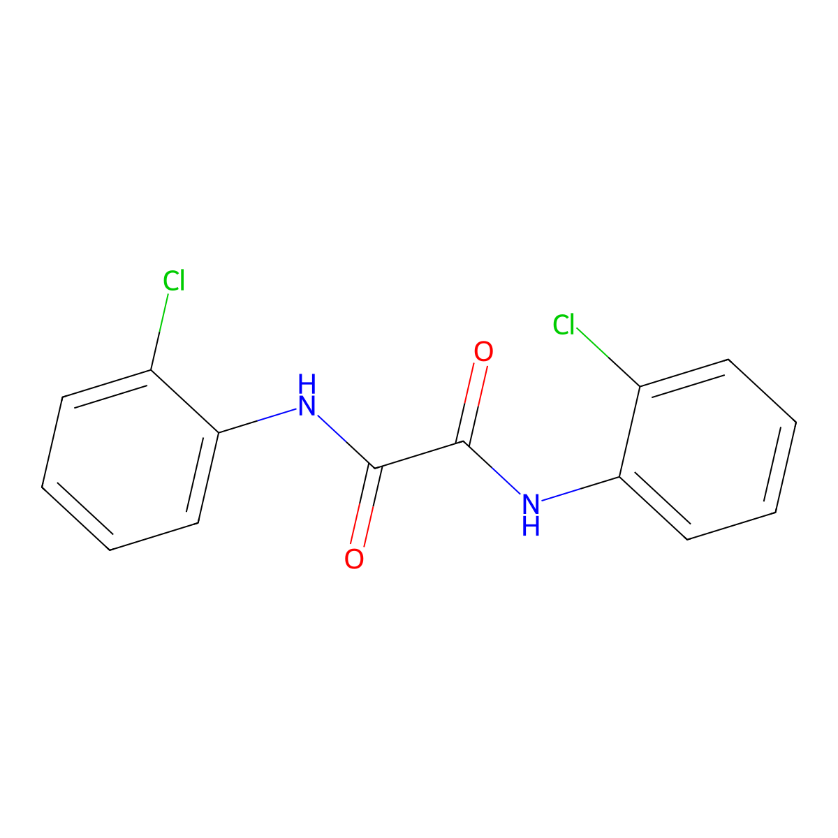 N,N'-bis(2-chlorophenyl)ethanediamide molecular structure, CAS 24439-88-1