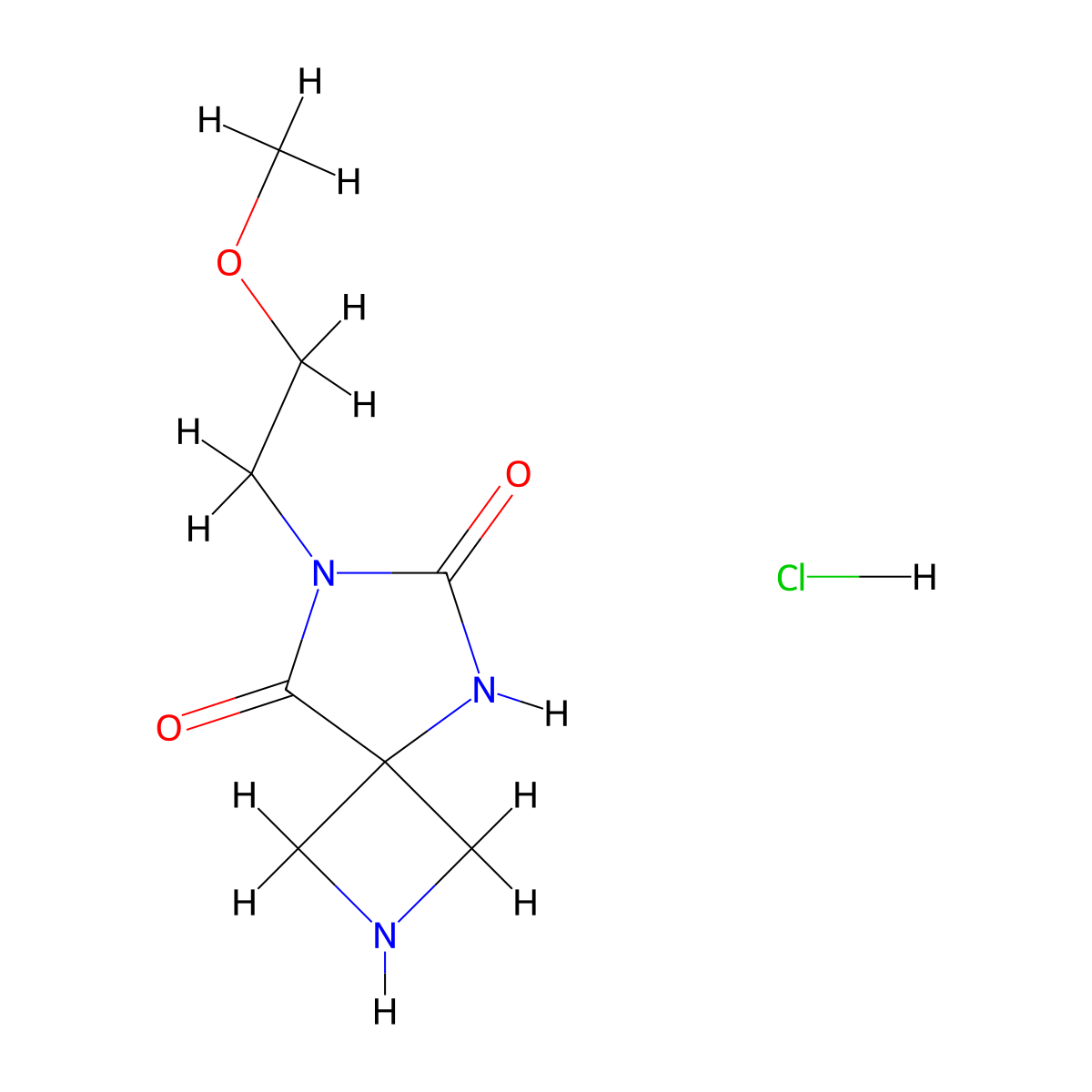 7-(2-Methoxyethyl)-2,5,7-triazaspiro[3.4]octane-6,8-dione hydrochloride molecular structure, CAS 2443909-91-7