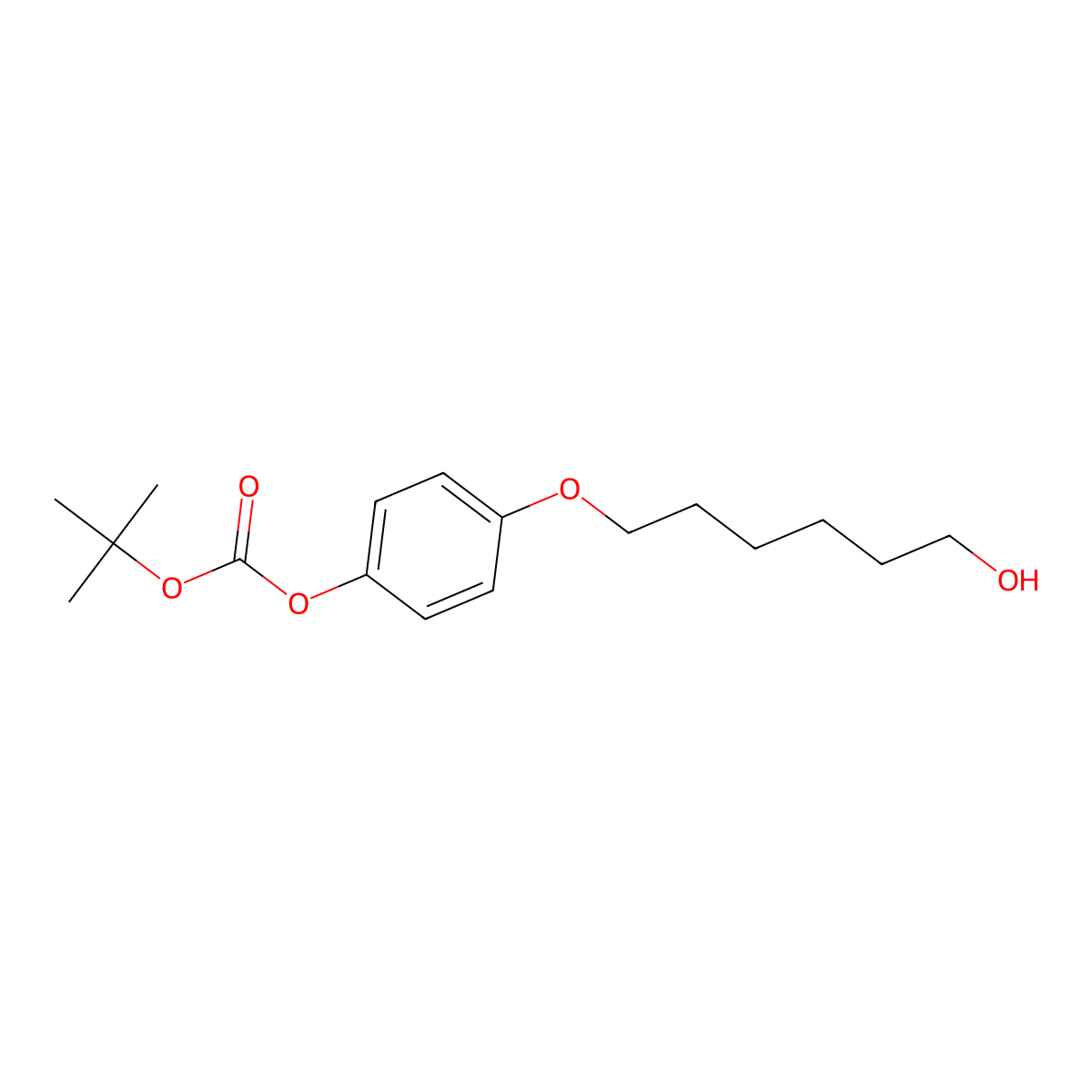 Tert-butyl (4-((6-hydroxyhexyl)oxy)phenyl) carbonate molecular structure, CAS 2443966-78-5
