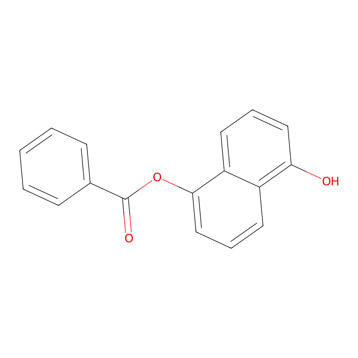 5-Hydroxy-1-naphthyl benzoate molecular structure, CAS 2444-20-4