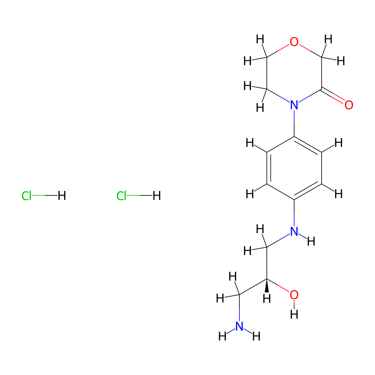 (R)-4-(4-((3-aMino-2-hydroxypropyl)aMino)phenyl)Morpholin-3-one (dihydrochloride) molecular structure, CAS 2444009-64-5