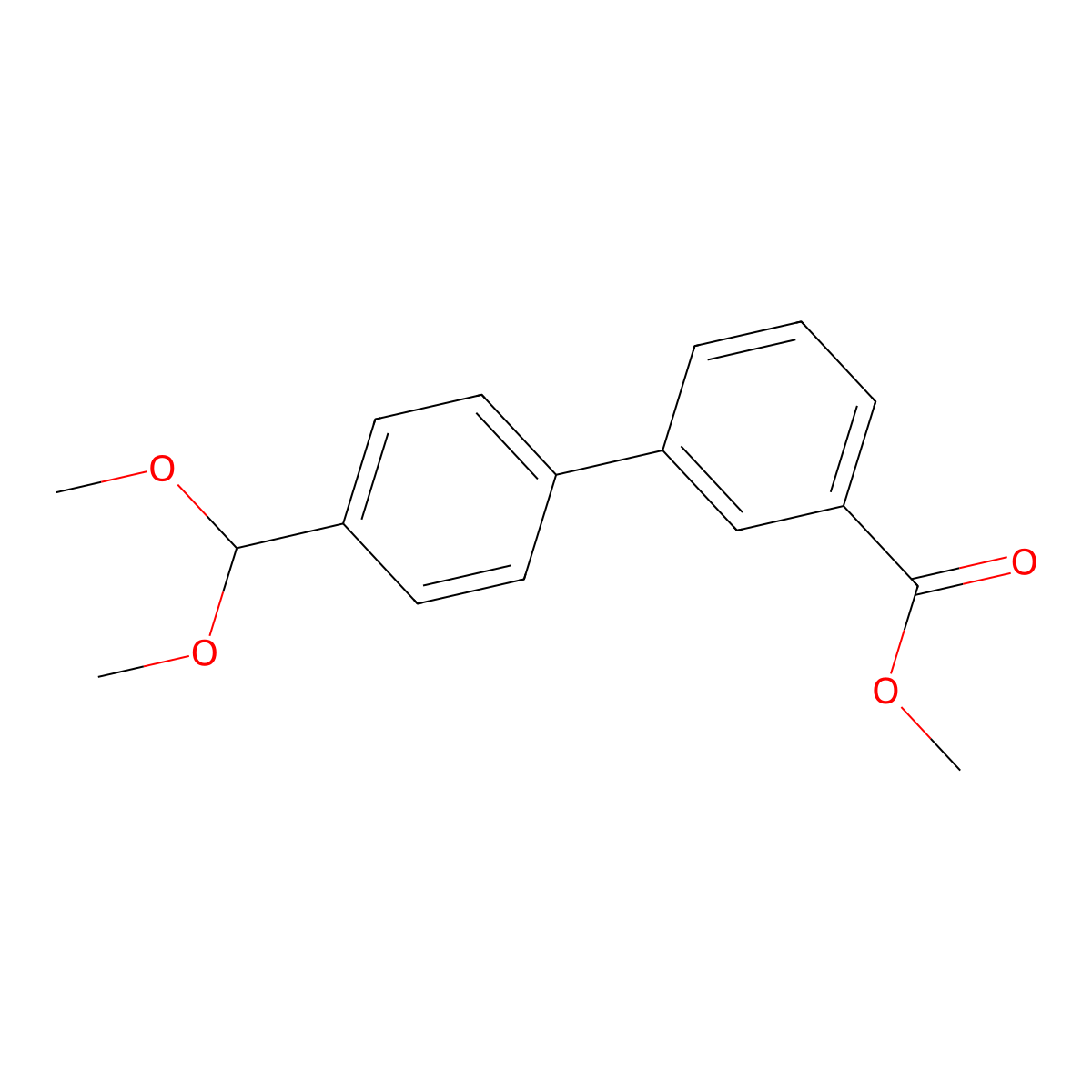 Methyl 4'-(dimethoxymethyl)-[1,1'-biphenyl]-3-carboxylate molecular structure, CAS 2444046-05-1