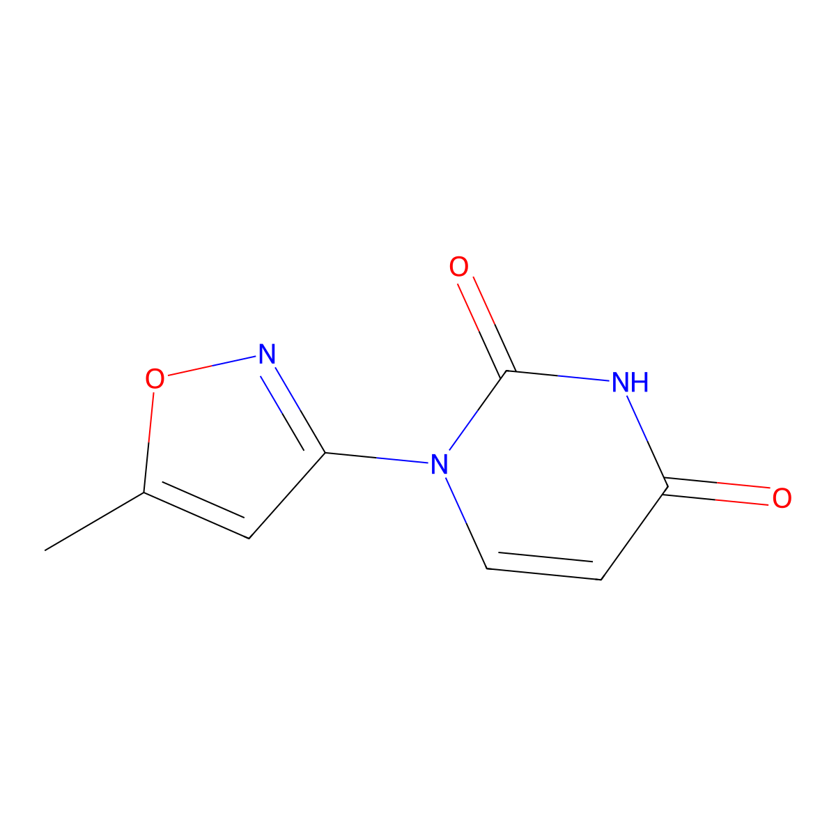1-(5-Methyl-1,2-oxazol-3-yl)-1,2,3,4-tetrahydropyrimidine-2,4-dione molecular structure, CAS 2444080-91-3
