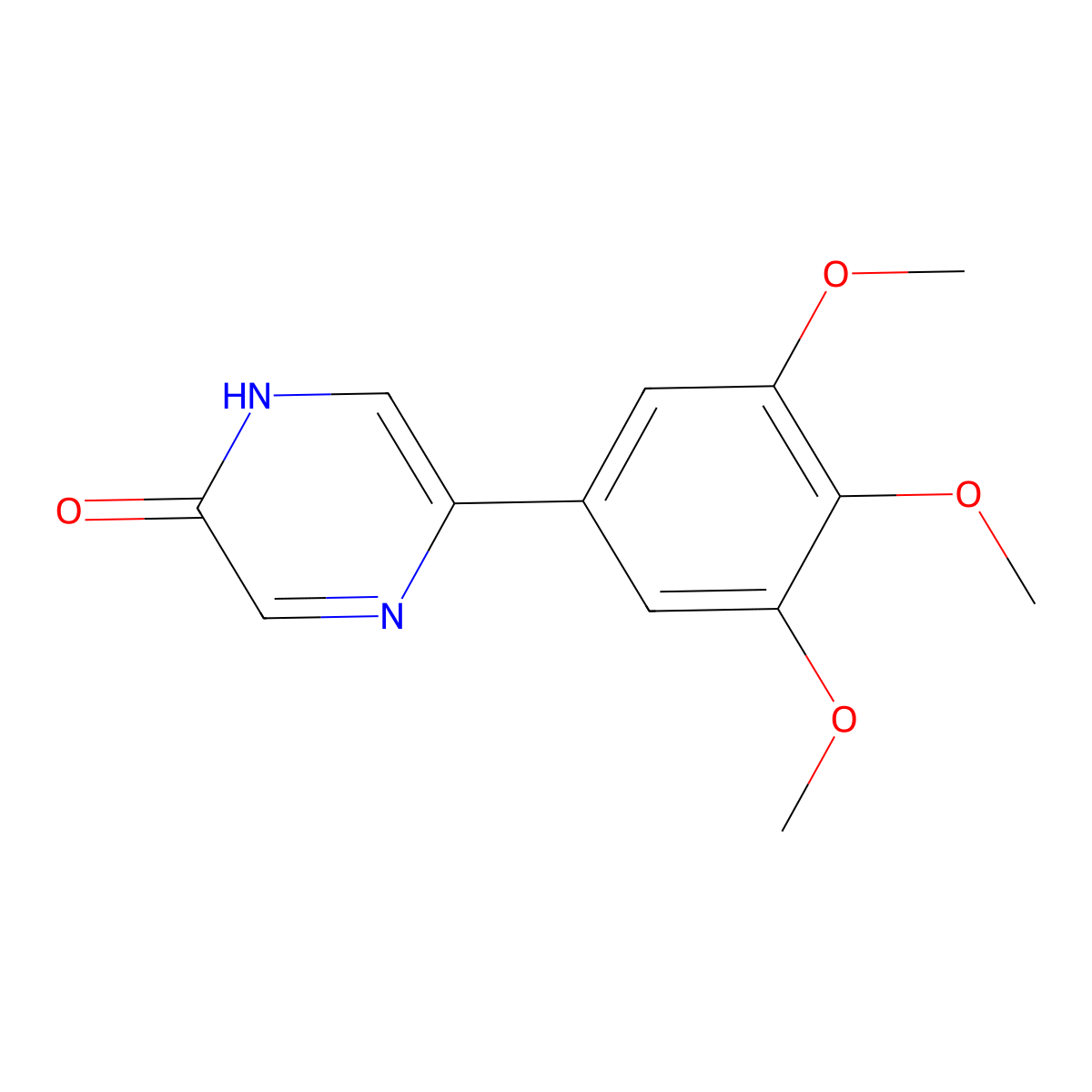 5-(3,4,5-Trimethoxyphenyl)-1,2-dihydropyrazin-2-one molecular structure, CAS 2444085-83-8