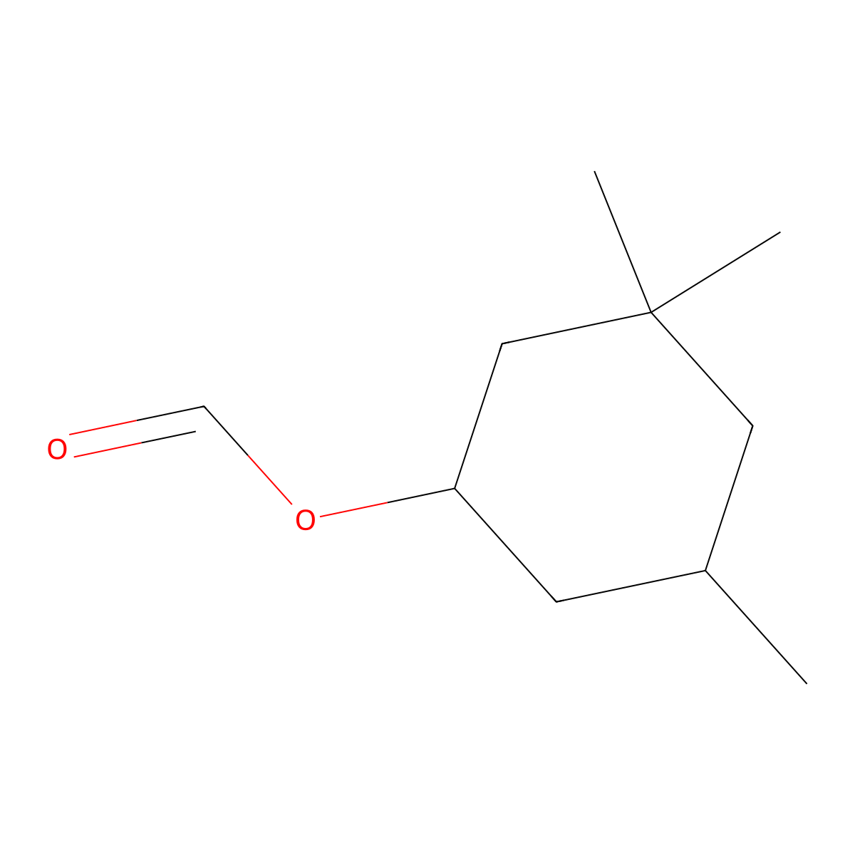 Cyclohexanol, 3,3,5-trimethyl-, 1-formate molecular structure, CAS 24442-68-0