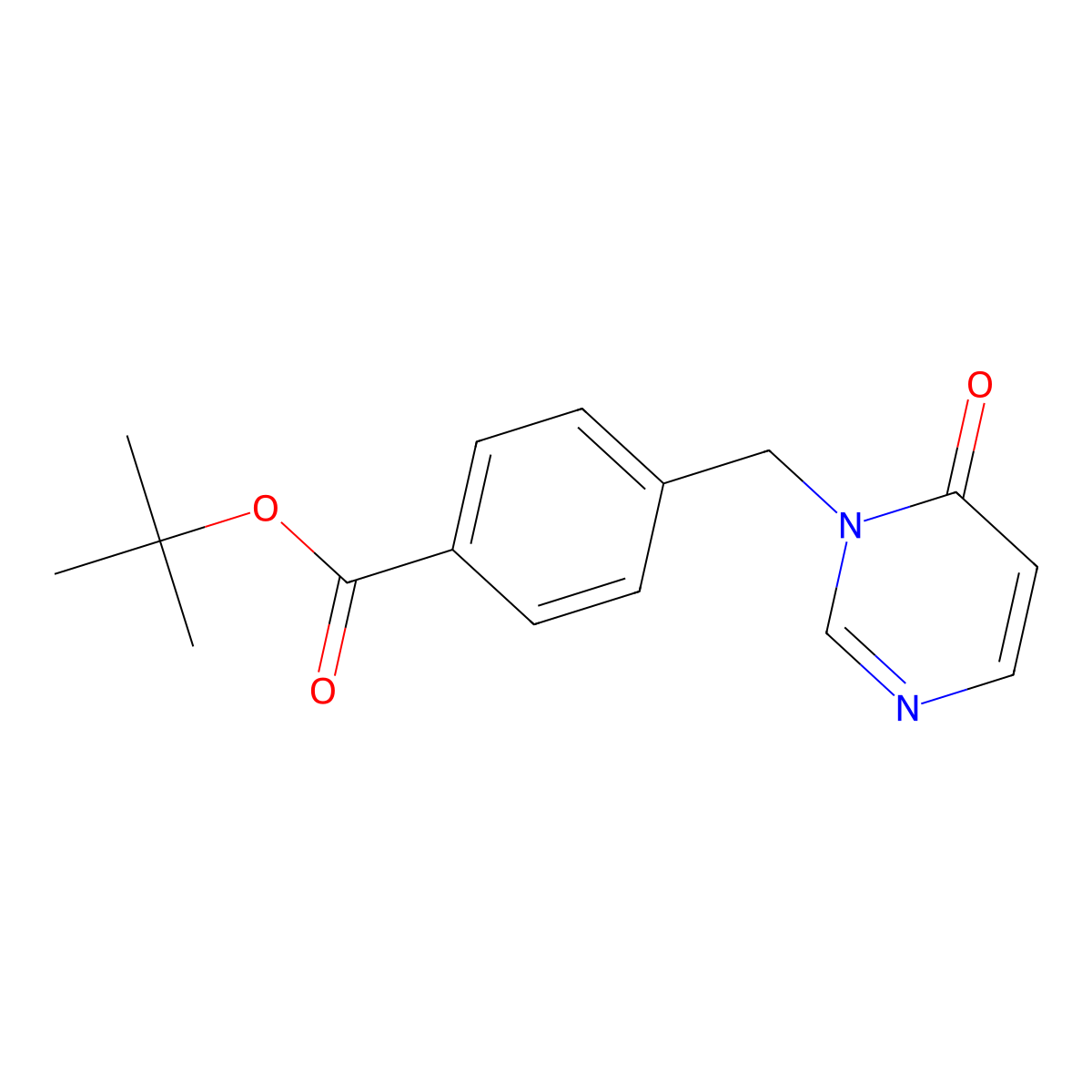 Tert-butyl 4-[(6-oxopyrimidin-1-yl)methyl]benzoate molecular structure, CAS 2444252-66-6