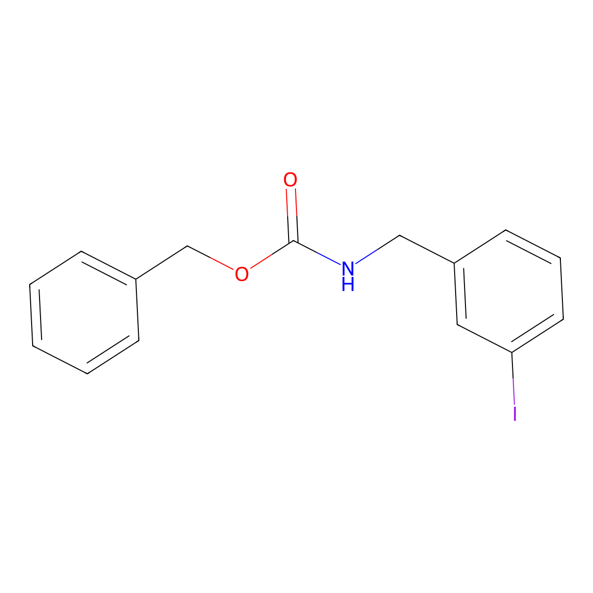 benzyl N-[(3-iodophenyl)methyl]carbamate molecular structure, CAS 2444370-76-5