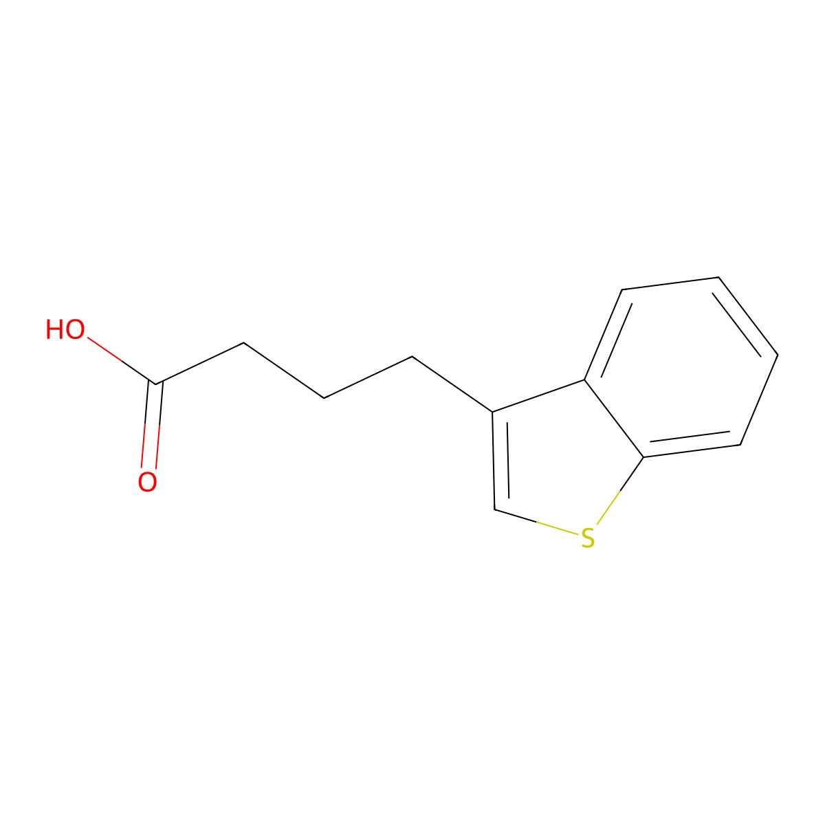 4-(1-Benzothiophen-3-yl)butanoic acid molecular structure, CAS 24444-97-1