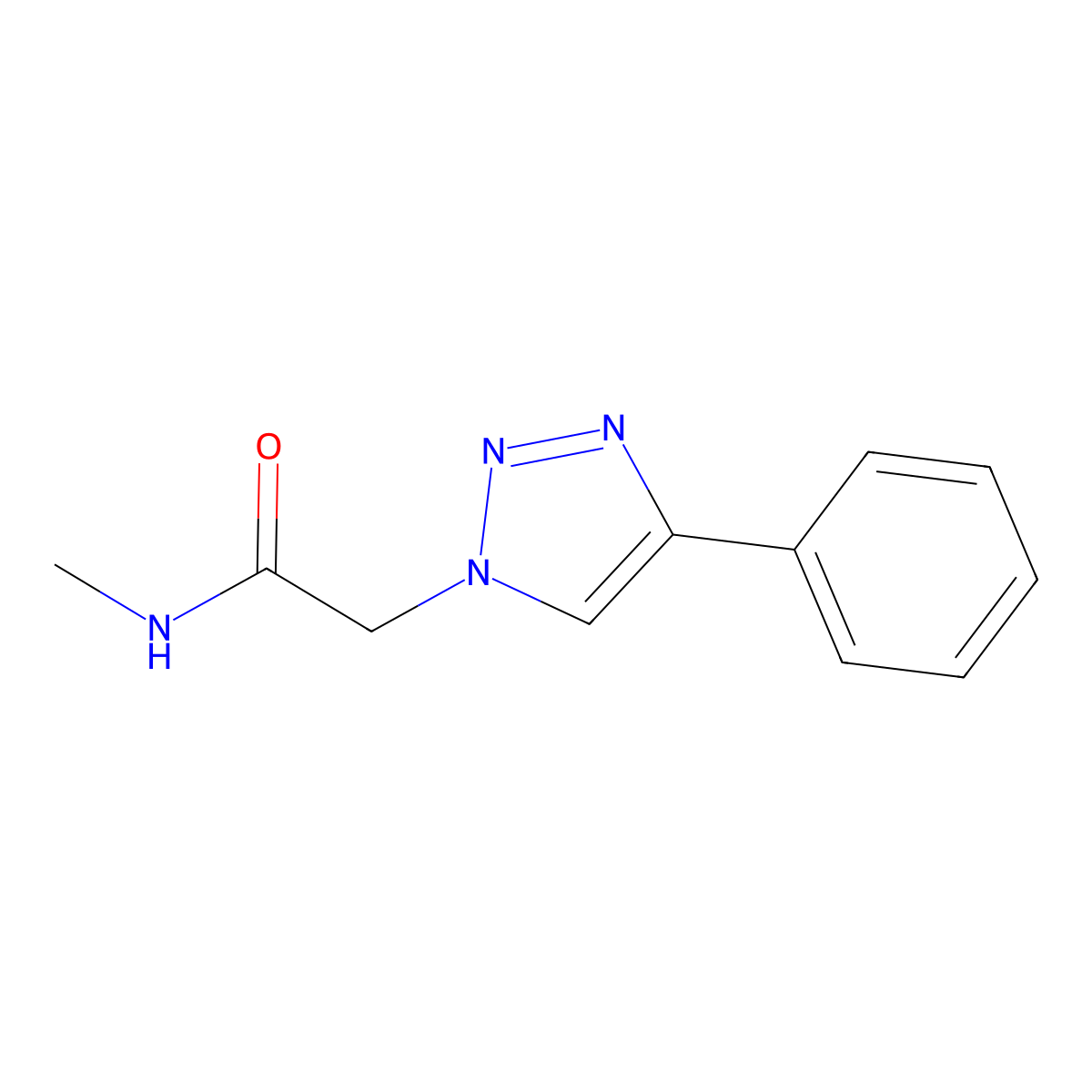 N-methyl-2-(4-phenyl-1H-1,2,3-triazol-1-yl)acetamide molecular structure, CAS 2444401-82-3