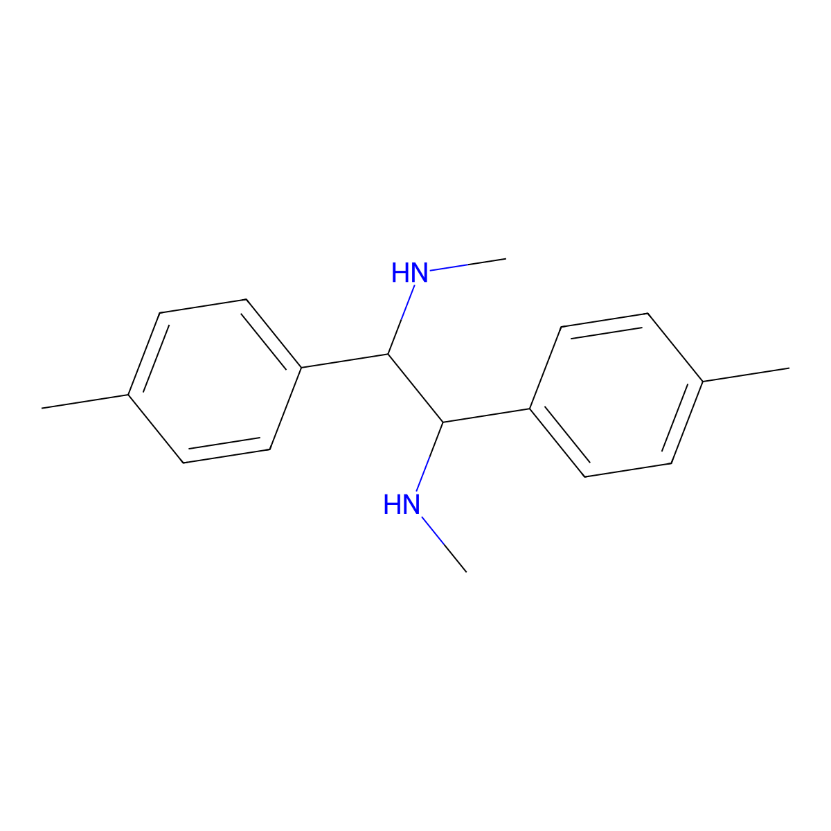 (1R,2R)-N1,N2-Dimethyl-1,2-di-p-tolylethane-1,2-diamine molecular structure, CAS 2444430-62-8
