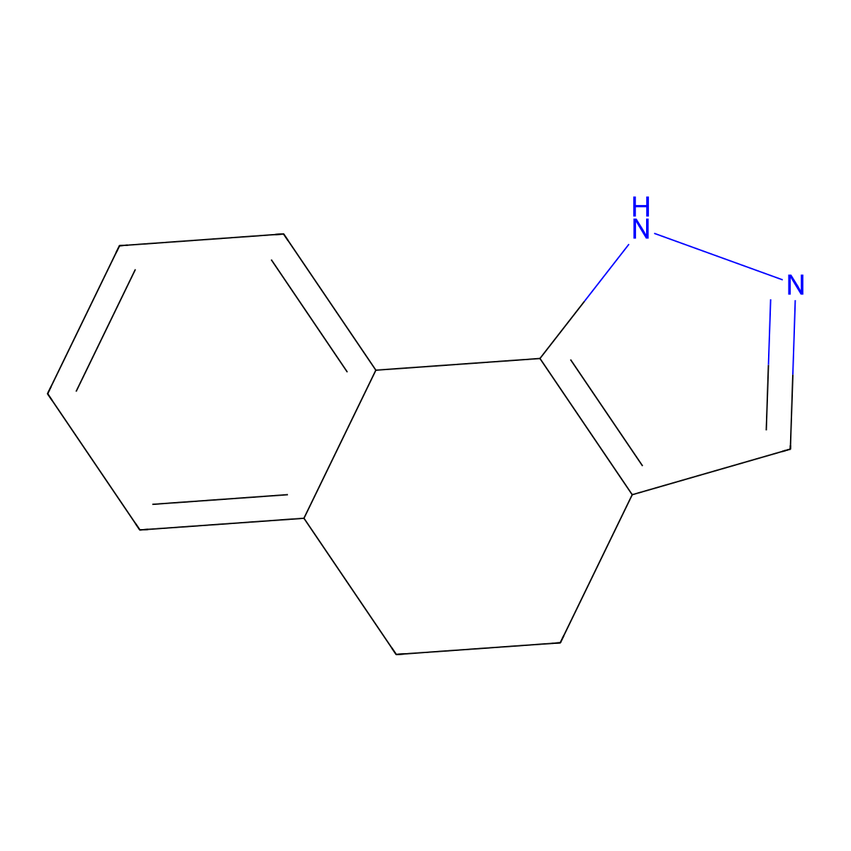4,5-dihydro-1H-benzo(g)indazole molecular structure, CAS 24445-06-5