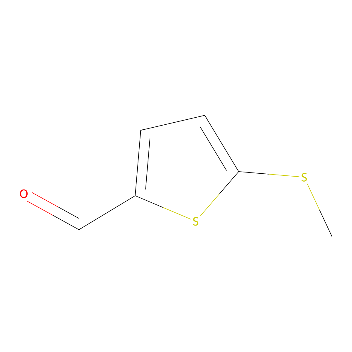 5-(Methylsulfanyl)thiophene-2-carbaldehyde molecular structure, CAS 24445-35-0