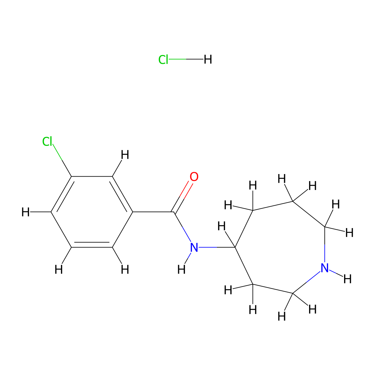 N-(azepan-4-yl)-3-chlorobenzamide hydrochloride molecular structure, CAS 2444540-77-4