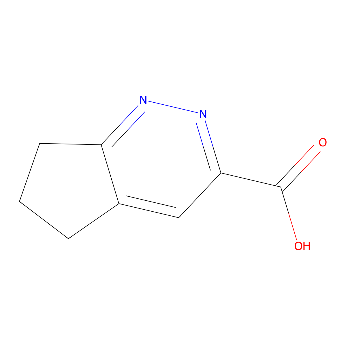 5H,6H,7H-cyclopenta[c]pyridazine-3-carboxylic acid molecular structure, CAS 2444577-95-9