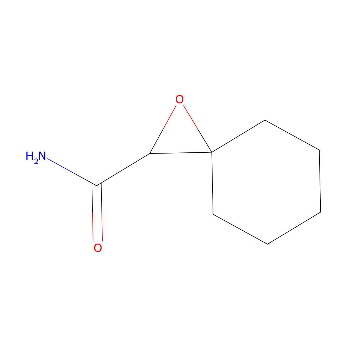 1-Oxaspiro[2.5]octane-2-carboxamide molecular structure, CAS 24446-47-7
