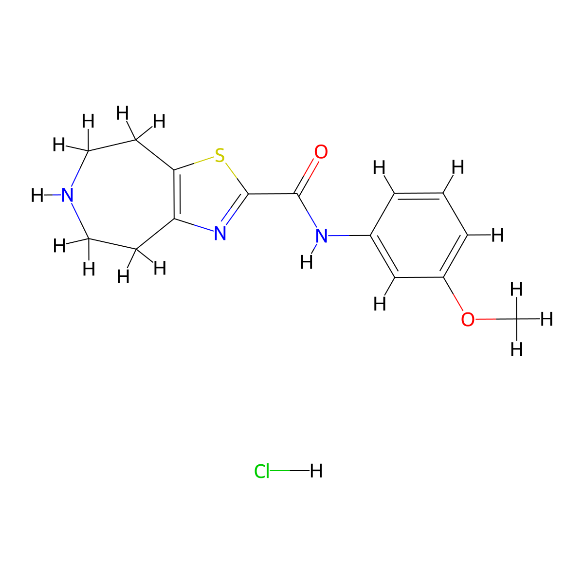 N-(3-Methoxyphenyl)-5,6,7,8-tetrahydro-4H-thiazolo[4,5-D]azepine-2-carboxamide hydrochloride molecular structure, CAS 2444608-80-2