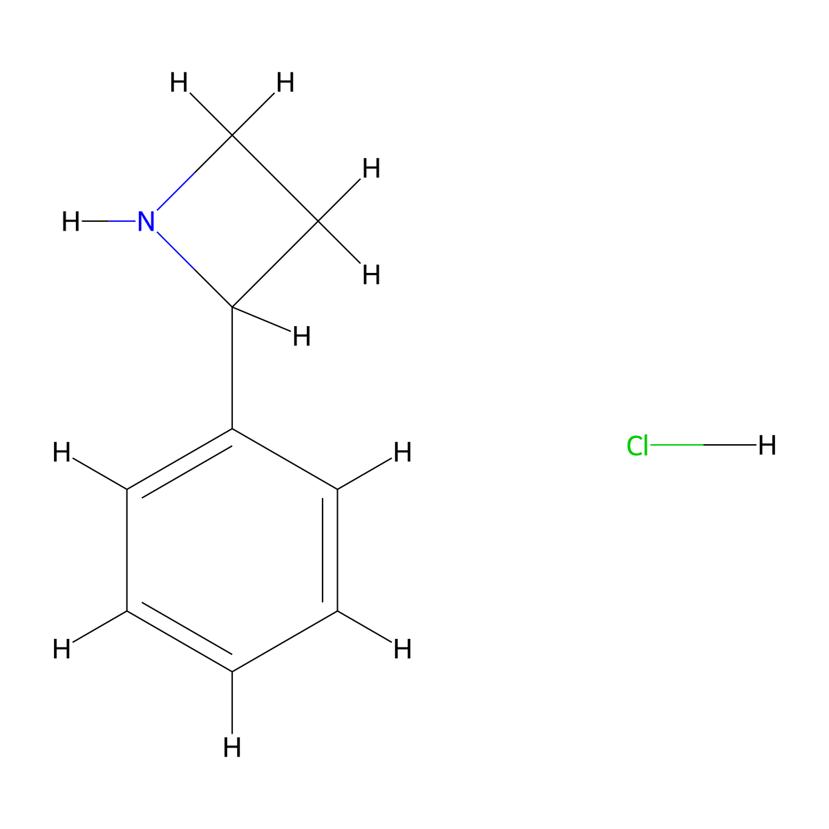 2-Phenylazetidine Hydrochloride molecular structure, CAS 2444609-01-0