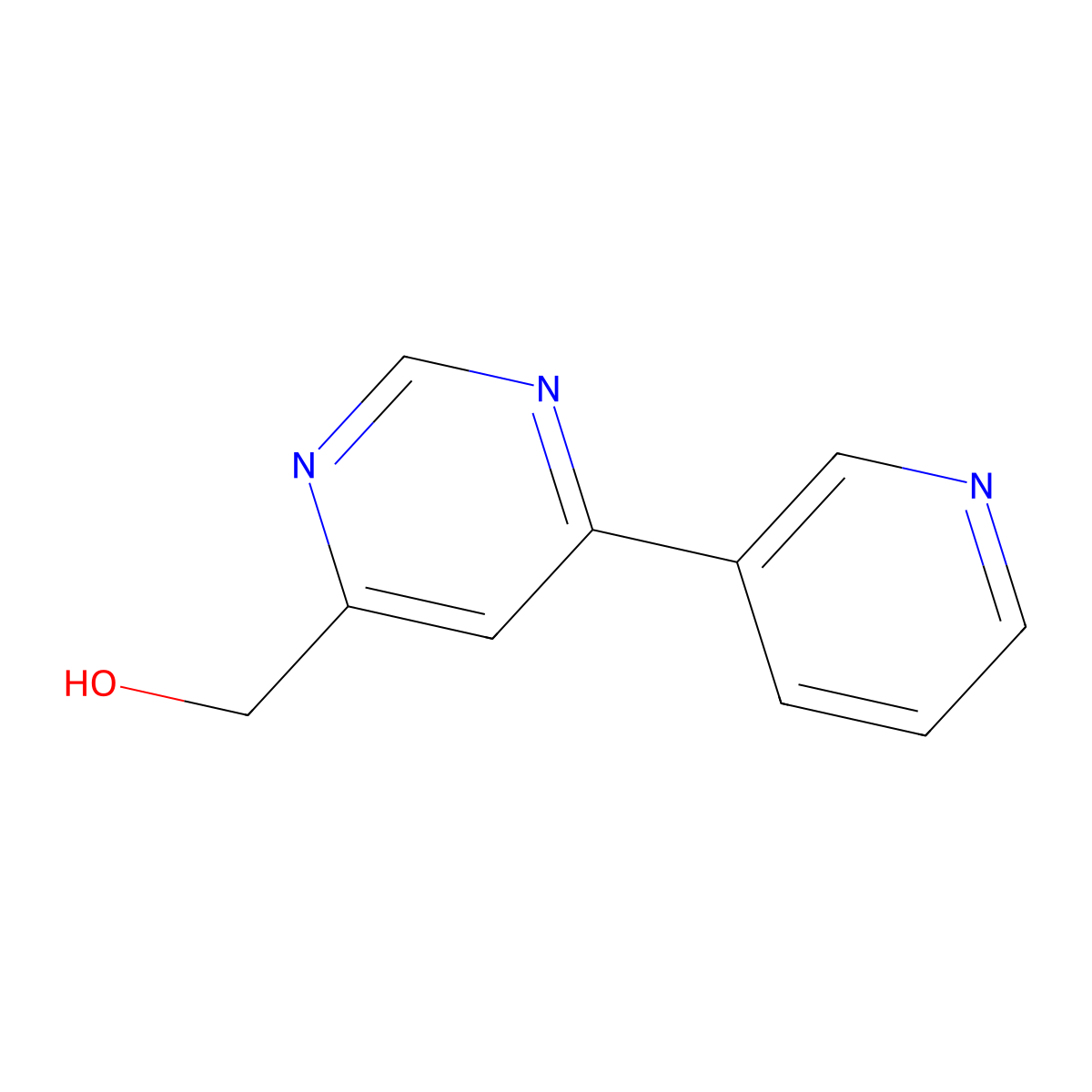[6-(Pyridin-3-yl)pyrimidin-4-yl]methanol molecular structure, CAS 2444610-68-6
