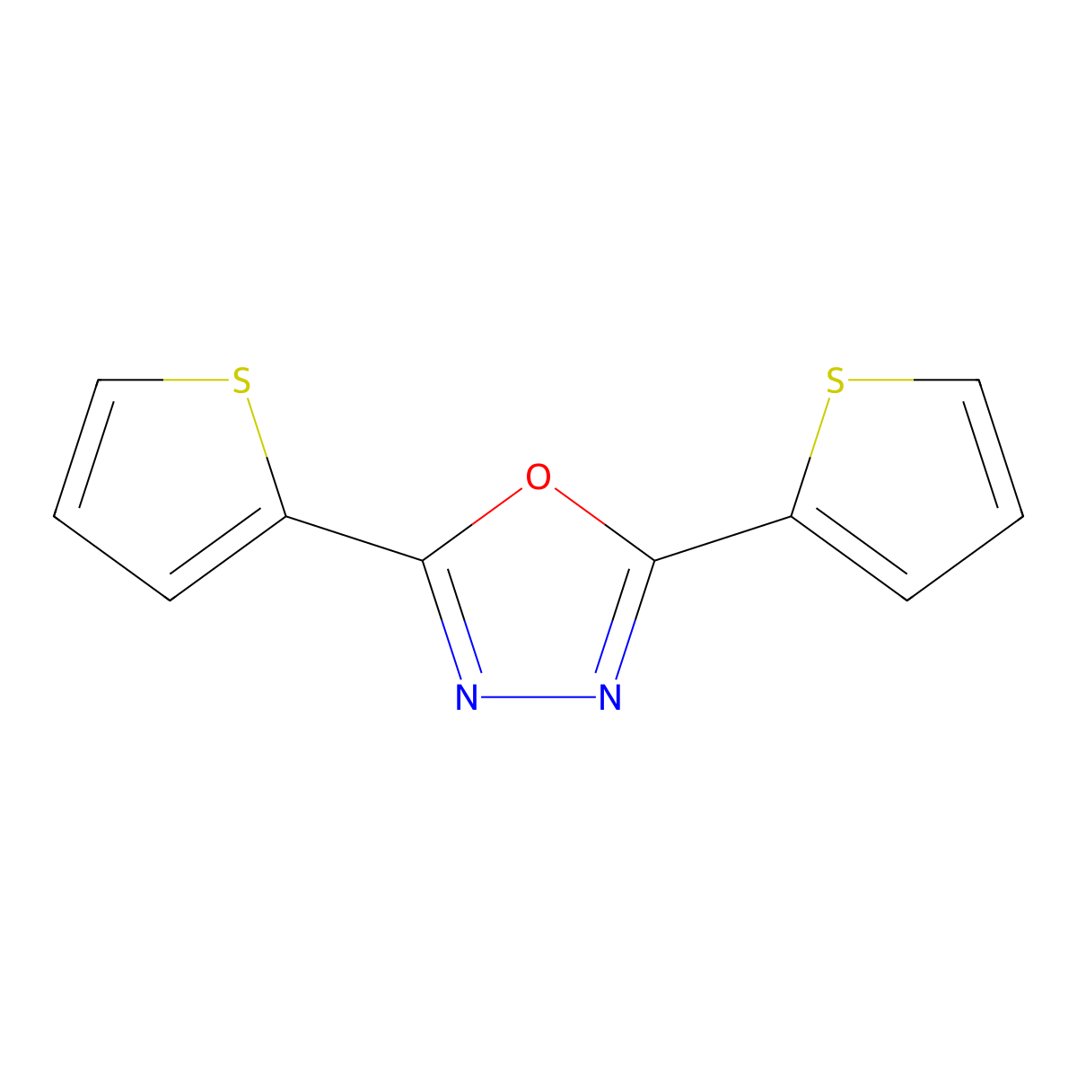 2,5-Dithiophen-2-yl-1,3,4-oxadiazole molecular structure, CAS 24447-14-1