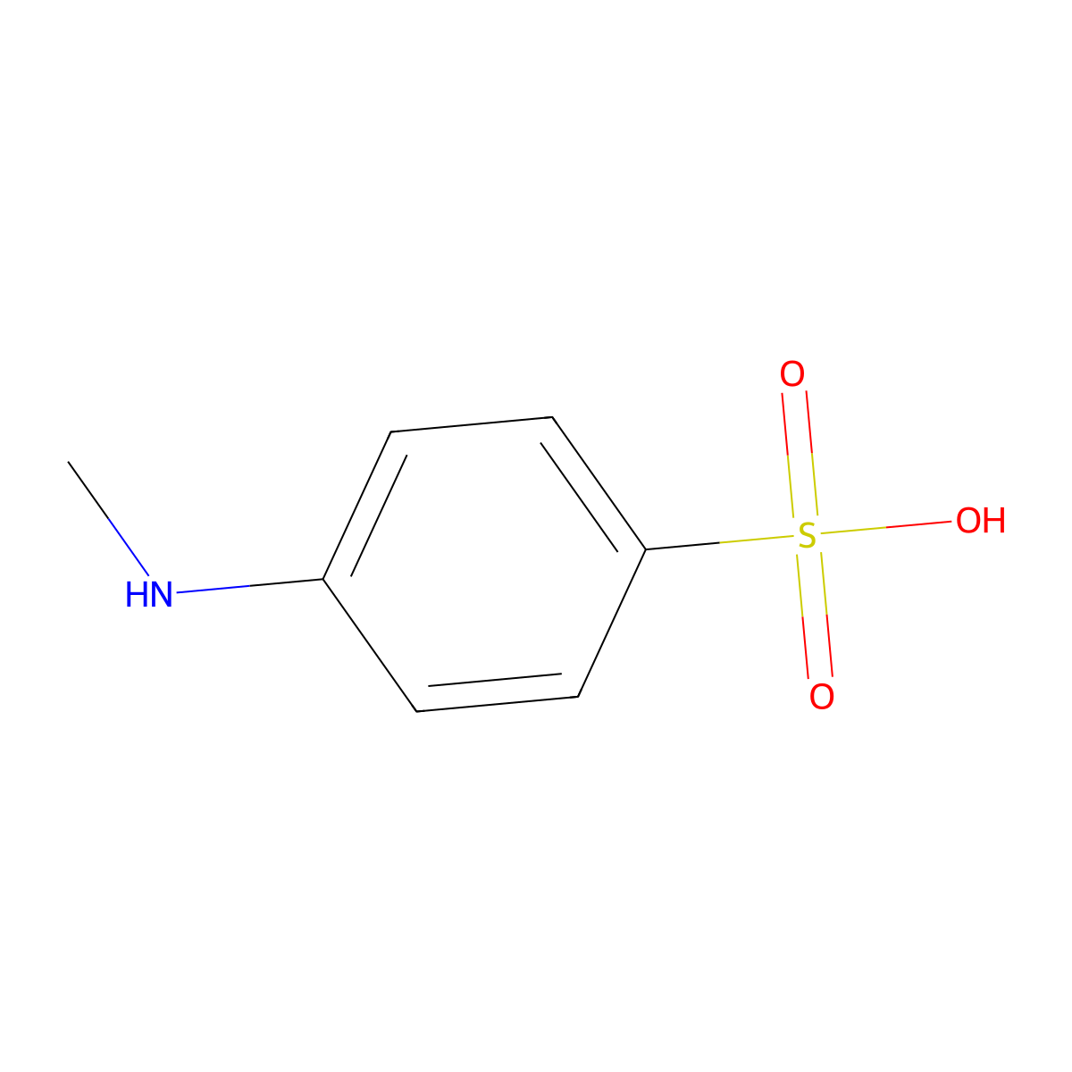 4-(Methylamino)benzenesulphonic acid molecular structure, CAS 24447-99-2