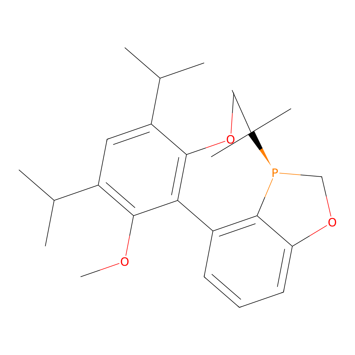 (S)-3-(tert-Butyl)-4-(3,5-diisopropyl-2,6-dimethoxyphenyl)-2,3-dihydrobenzo[d][1,3]oxaphosphole molecular structure, CAS 2444702-33-2