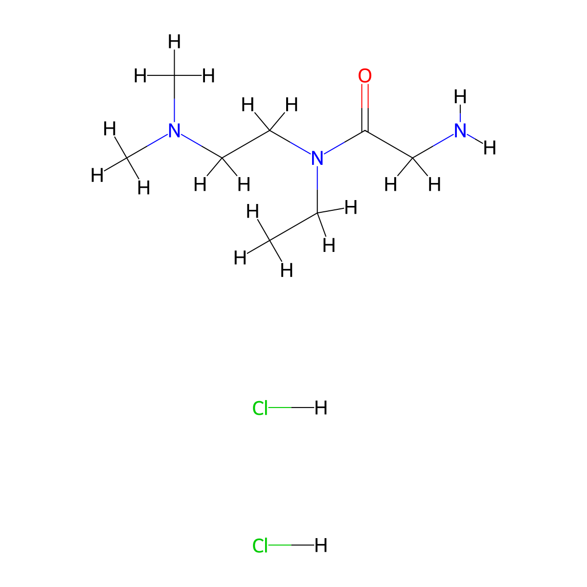 2-Amino-N-(2-(dimethylamino)ethyl)-N-ethylacetamide dihydrochloride molecular structure, CAS 2444713-78-2