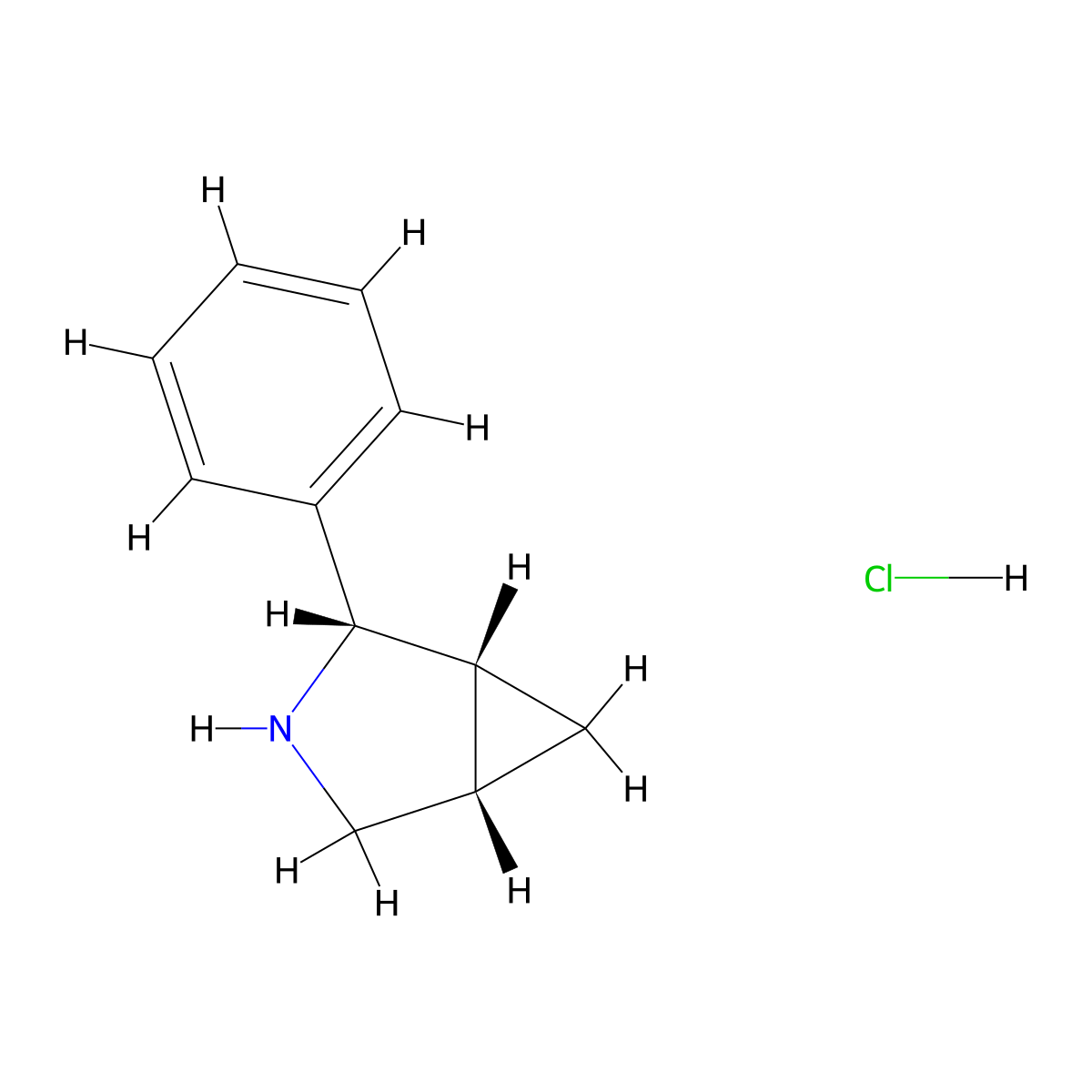 (1R,2S,5S)-2-Phenyl-3-azabicyclo[3.1.0]hexane;hydrochloride molecular structure, CAS 2444771-42-8