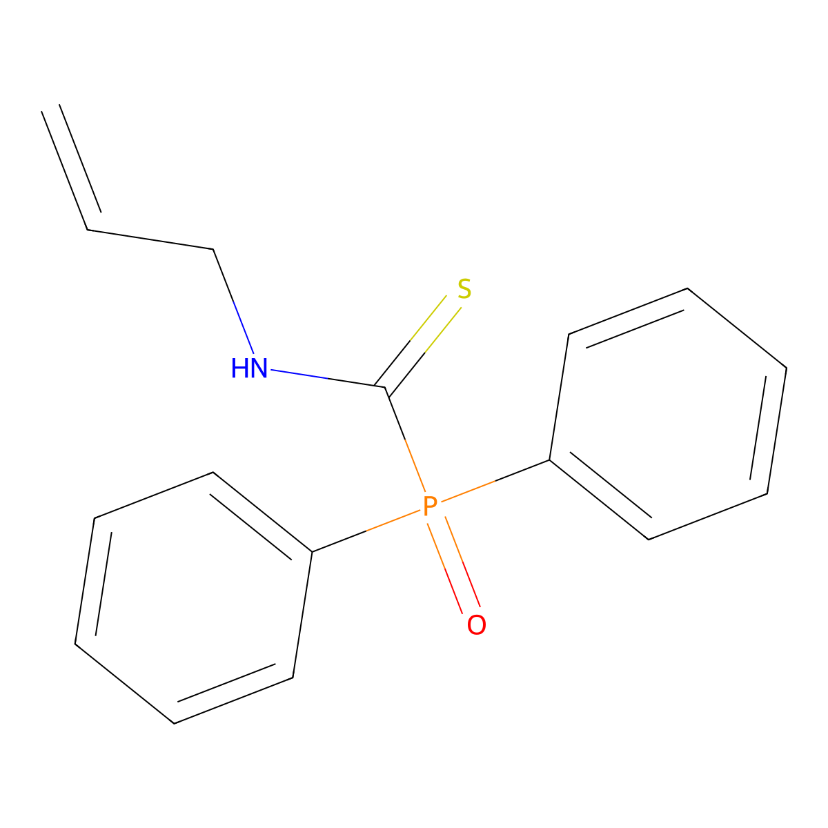 N-allyloxo(diphenyl)phosphoranecarbothioamide molecular structure, CAS 24448-25-7