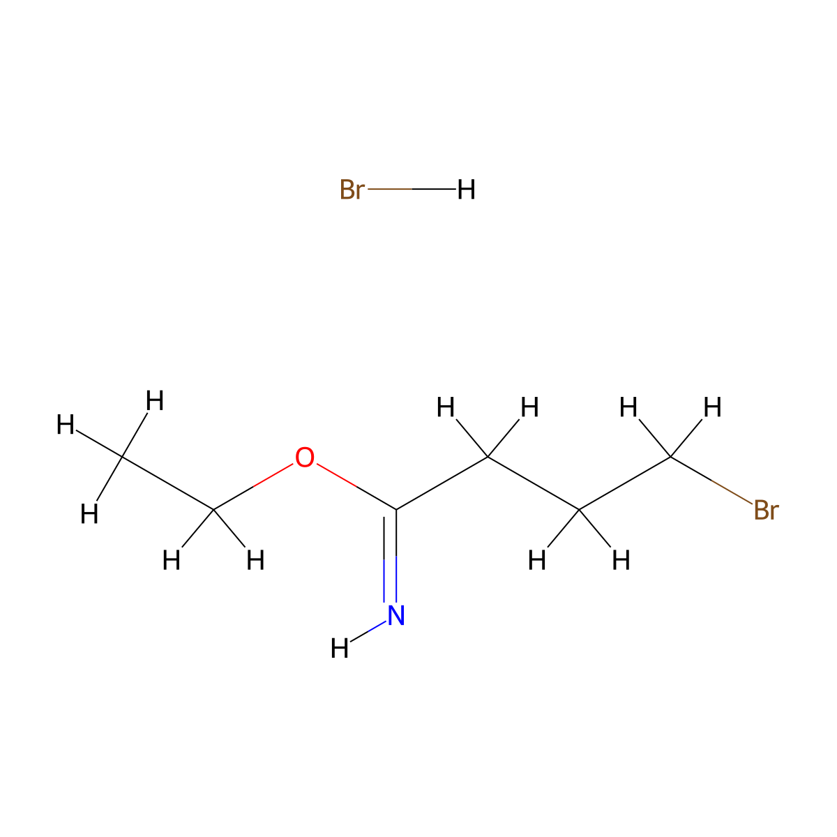 Ethyl 4-bromobutanimidate hydrobromide molecular structure, CAS 2444855-72-3