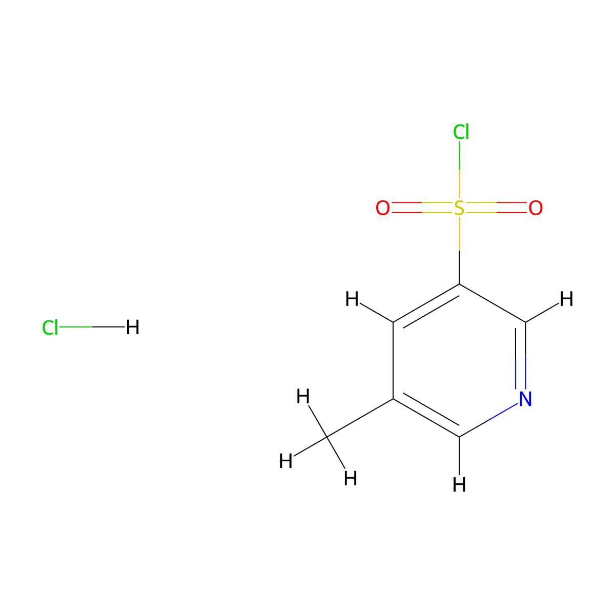 5-Methylpyridine-3-sulfonyl chloride hydrochloride molecular structure, CAS 2444918-28-7
