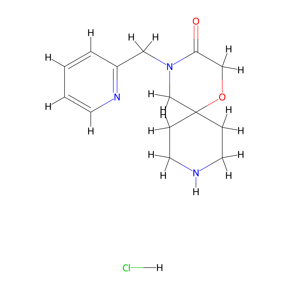 4-(Pyridin-2-ylmethyl)-1-oxa-4,9-diazaspiro[5.5]undecan-3-one hydrochloride molecular structure, CAS 2444918-99-2